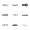 Audio track icons set, simple style