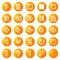 Audio video media icons set no.1 - orange