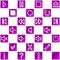 Audio video media icons set no.3 - pink, purple