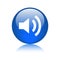 Audio / volume icon button red