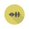 audio wave long shadow icon. Simple glyph, flat vector of web icons for ui and ux, website or mobile application