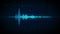 Audio Waveform Mono Blue