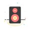 Audio, Wifi, Loudspeaker, Monitor, Professional Abstract Flat Color Icon Template