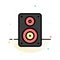 Audio, Wifi, Loudspeaker, Monitor, Professional Abstract Flat Color Icon Template