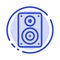 Audio, Wifi, Loudspeaker, Monitor, Professional Blue Dotted Line Line Icon
