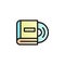 Audiobook color gradient vector icon