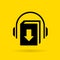 Audiobook download vector icon