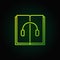 Audiobook green outline icon