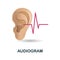 Audiogram icon. 3d illustration from health check collection. Creative Audiogram 3d icon for web design, templates