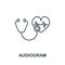 Audiogram icon from health check collection. Simple line Audiogram icon for templates, web design and infographics