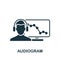 Audiogram icon. Monochrome simple Health Check icon for templates, web design and infographics