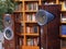 Audiophile HiFi speakers. The listening room in the library