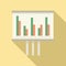 Audit banner graph icon, flat style