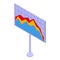 Audit banner icon, isometric style