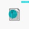 Audit, Bill, Document, File, Form, Invoice, Paper, Sheet turquoise highlight circle point Vector icon