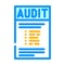 audit checklist color icon vector illustration