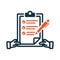 Audit, checklist, exam, list icon. Simple flat design concept