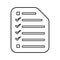 Audit, checklist icon. Line, outline design