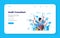 Audit consultant web banner or landing page. Business operation