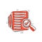 Audit document icon in comic style. Result report vector cartoon illustration on white isolated background. Verification control