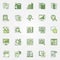 Audit green icons collection