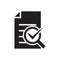 Audit icon vector magnifying glass like check assess. verify service critique process, scrutiny plan for graphic design, logo, web