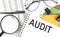 AUDIT - the inscription of text on the Notepad, and chart. Business