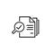 Audit line icon in simple design on a white background