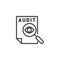 Audit review line icon