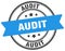 audit stamp. audit label on transparent background. round sign