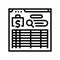 audit trail line icon vector illustration