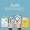 Auditing concepts. Vector flat style