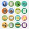 Auditing, Tax, Accounting Flat Icons Set