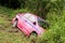 Aug 8, 2017 : Pink Toyota taxi with number place 5150 had road accident on the side of the road