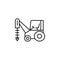 auger tractor icon. Element of construction machine icon for mobile concept and web apps. Thin line auger tractor icon can be used