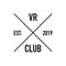 Augmented reality club logo established white background