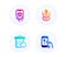 Augmented reality, Recovery trash and Gluten free icons set. Swipe up sign. Vector