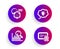 Augmented reality, Search and Energy icons set. Certificate sign. Virtual reality, Analytics, Lightbulb. Vector