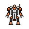 augmenting robot color icon vector illustration