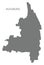 Augsburg city map grey illustration silhouette shape