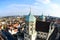 Augsburg Town Hall Fisheye Perspective Above Aerial View German Tourist Town