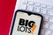 August 14, 2020, Brazil. In this photo illustration the Big Lots logo seen displayed on a smartphone