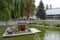 August 19, 2012 - sculptures of heroes of Gogol\'s works near the pond Mirgorod puddle