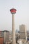 August 19 2018 - Calgary, Alberta - Canada - The Calgary Towers a landmark in Downtown Calgary