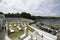 August 19, 2019, Luarca, Asturias - cemetery photograph of the city from where the beach is seen