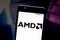August 2, 2019, Brazil. In this photo illustration the Advanced Micro Devices AMD logo is displayed on a smartphone