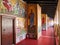 August 2018 - Cyprus: Hallway full with stunning religious mosaic artworks inside the Greek orthodox Kykkos monastery