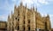 August, 2019 front view of Duomo Milan cathedral, Milan, Italy