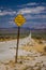 AUGUST 23, 2017 Remote desert road to mountains, off Interstate 10 near Arizona California. Dirt, Horizon