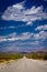 AUGUST 23, 2017 Remote desert road to mountains, off Interstate 10 near Arizona California. Scenic, nobody